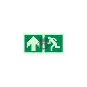 E10 - Running Man Left and Arrow Up SABS sign