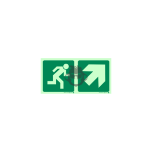 E11 - Running Man Right and Arrow Up SABS sign