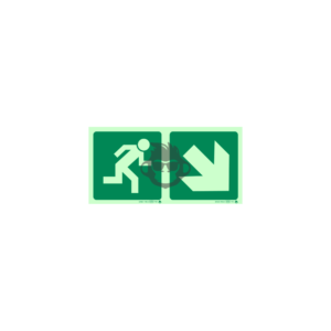 E13 - Running Man Right and Arrow Down SABS sign