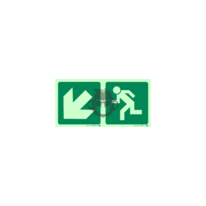 E14 - Arrow Down and Running Man Left SABS sign