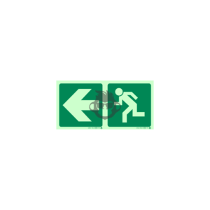E02 - Running Man Left and Arrow Left SABS sign
