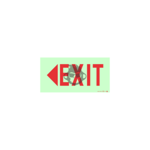 E05R - Red Exit Left SABS sign