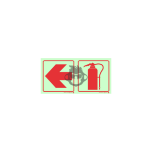 F16 - Fire Extinguisher and Arrow Left SABS sign