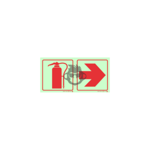 F19 - Fire Extinguisher and Arrow Right SABS sign