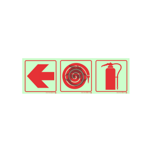 F05 - Fire Extinguisher, Hose Reel and Arrow Left SABS sign