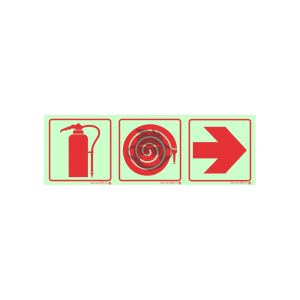 F06 - Fire Extinguisher, Hose Reel and Arrow Right SABS sign